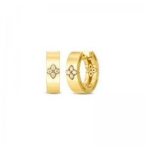 Yellow Gold Diamond Love In Verona Earrings By Roberto Coin