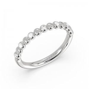 Flush Set Round Diamond Wedding Ring