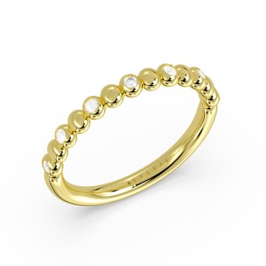 Flush Set Round Diamond Wedding Ring