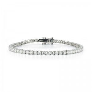 14K White Gold Straightline Tennis Bracelet