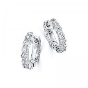 14k Diamond Hoops BY PD Collection