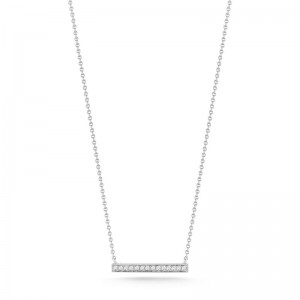 Sylvie Rose Medium Bar Necklace With Diamonds By Dana Rebecca