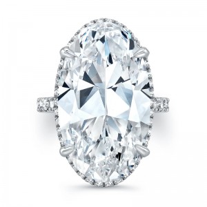 20.09 Carat Oval Diamond Ring with Pav? Band
