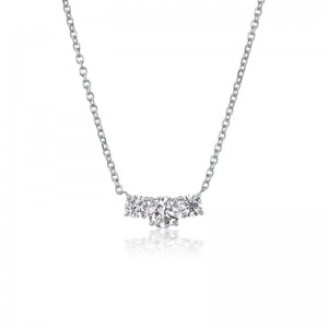 18k 3 Stone Diamond Necklace BY Providence Diamond Collection