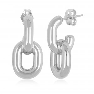 Sterling Silver Double Link Earrings