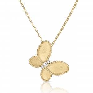 18K Rose Gold Jasmine Butteryfly Necklace