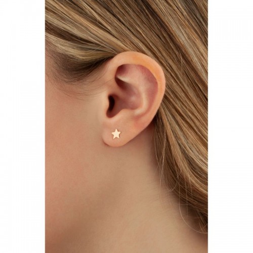 14K Yellow Gold Star Stud Earrings