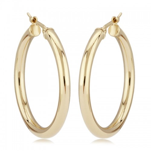 14K Yellow Gold Hoop Earrings