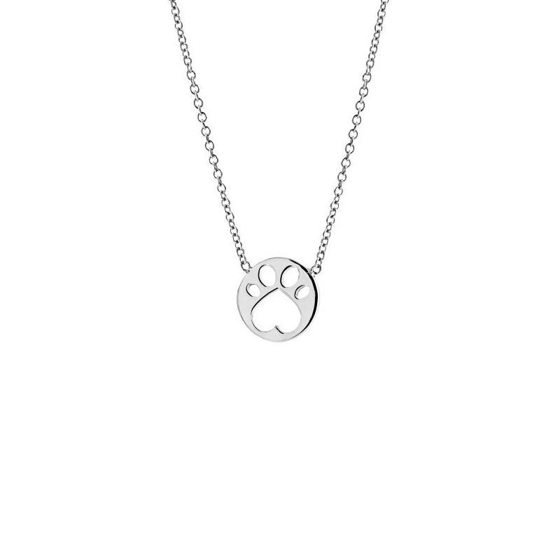 Sterling Silver Mini Paw Chain Necklace By Our Cause For Paws By PD Collection