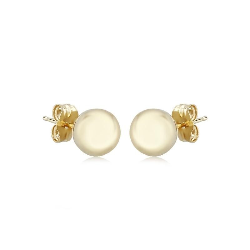 14k Yellow 6mm Ball Stud Earrings By PD Collection