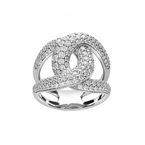 18K White Gold Loop Ring