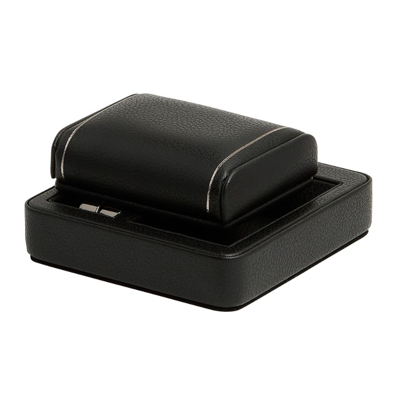 Single British Racing Travel Watch Stand In Black BY WOLF