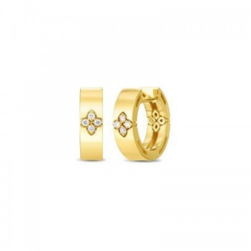 Yellow Gold Diamond Love In Verona Earrings By Roberto Coin