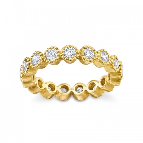 Round Diamond Bezel Set Eternity Band
