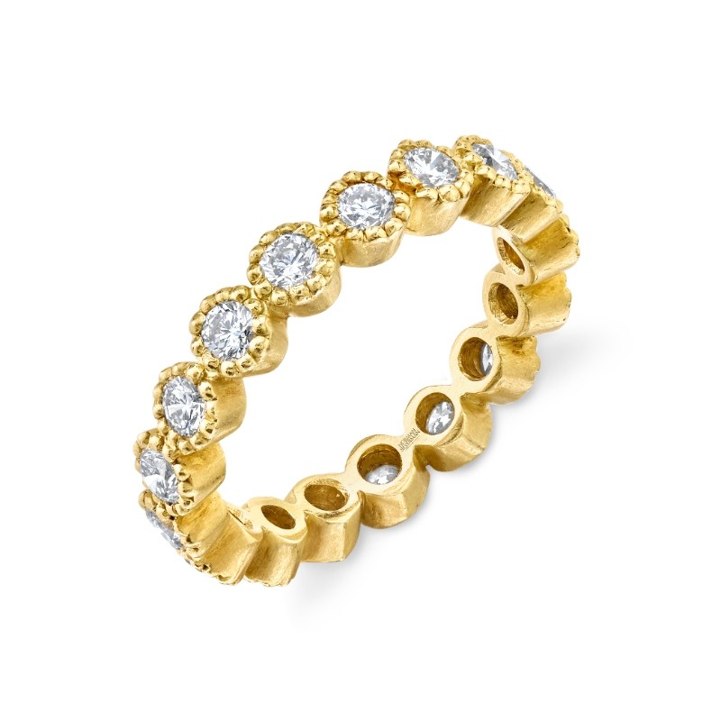 Round Diamond Bezel Set Eternity Band