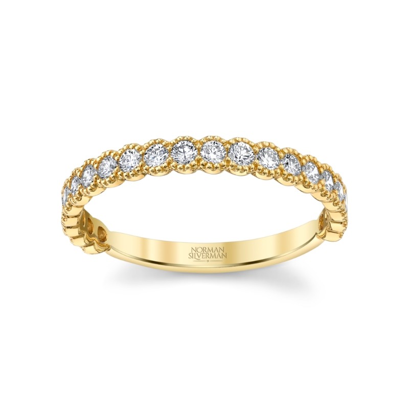 Round Diamond Halfway Band