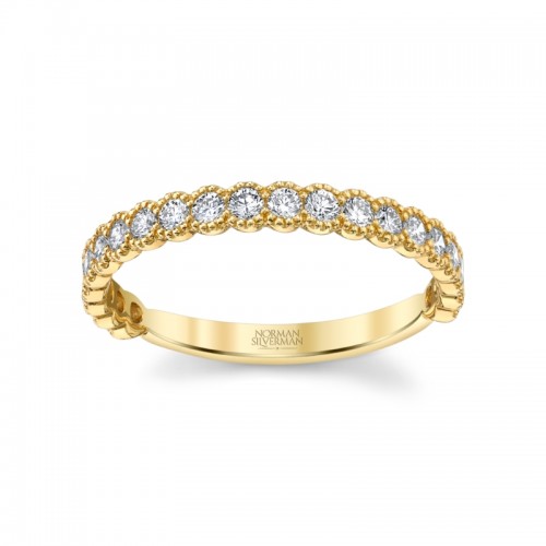 Round Diamond Halfway Band