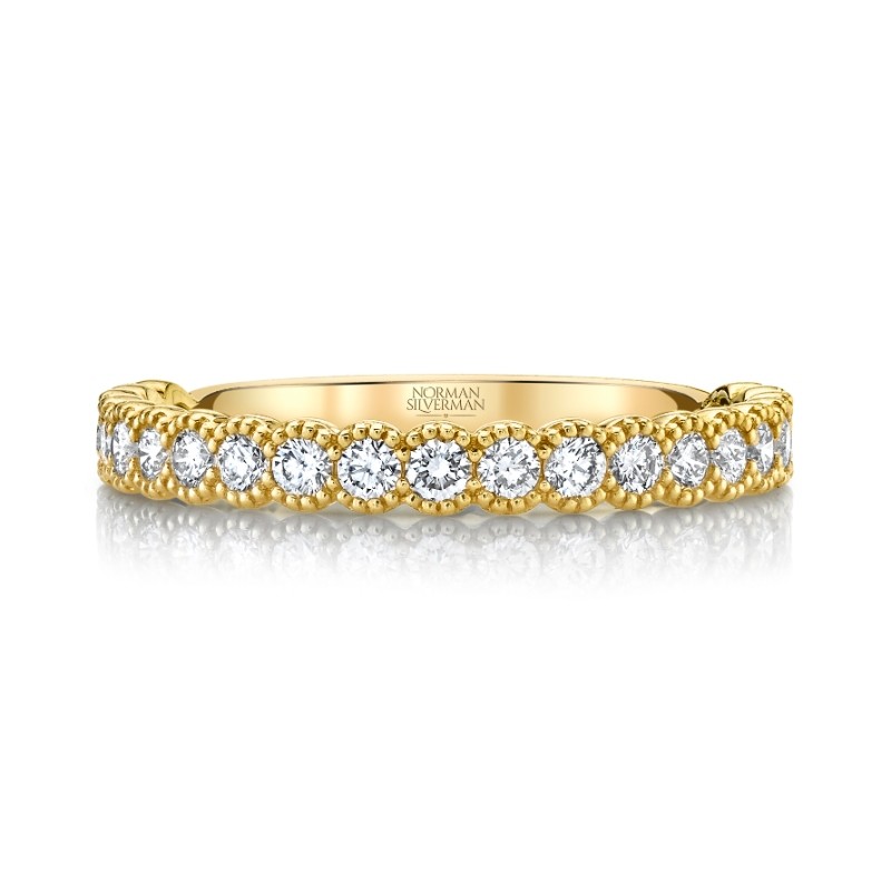 Round Diamond Halfway Band