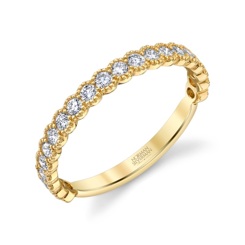 Round Diamond Halfway Band