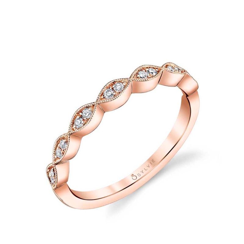 Diamond Stackable Wedding Band - Madeleina