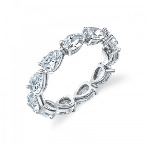 Pear Shaped Diamond Eternity Band set East to West