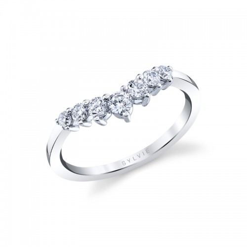 Curved Diamond Wedding Ring