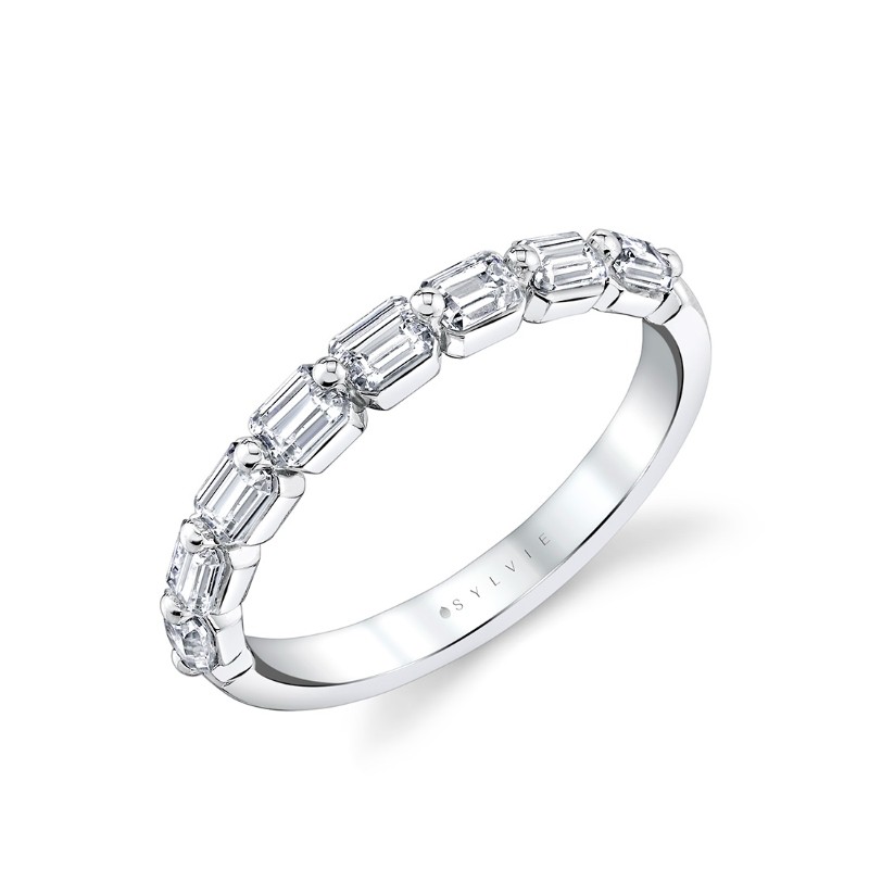 Shared Prong Baguette Wedding Ring
