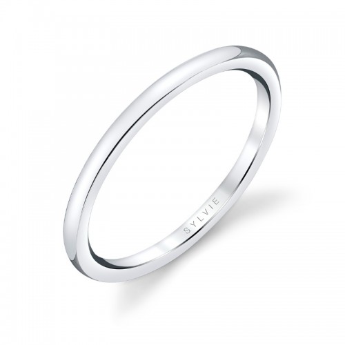 High Polish Wedding Band - Amelia