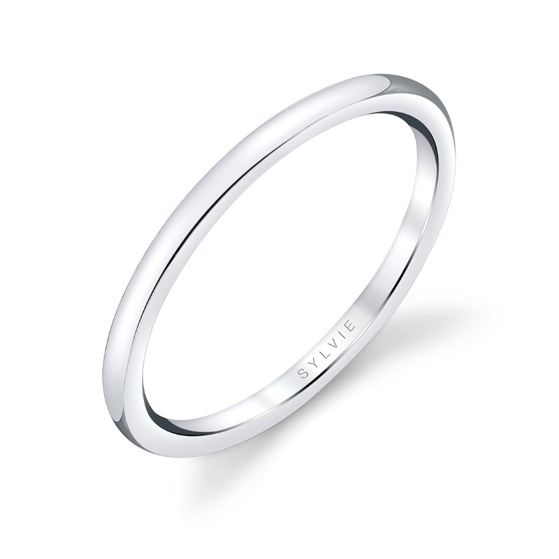 High Polish Wedding Band - Amelia