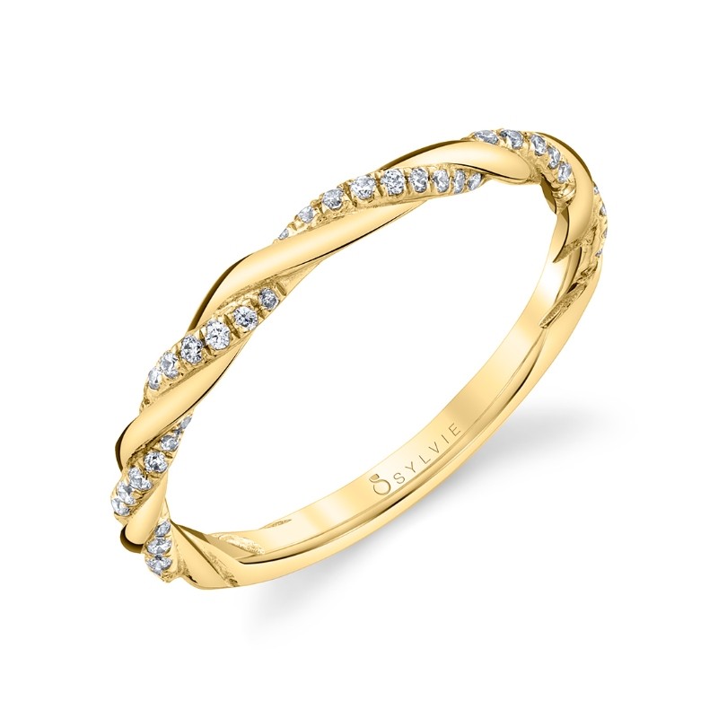 Spiral Diamond Wedding Band - Jolie