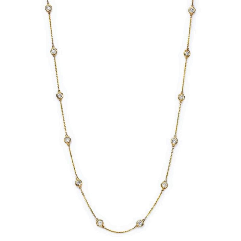 14K Diamonds By The Yard Necklace