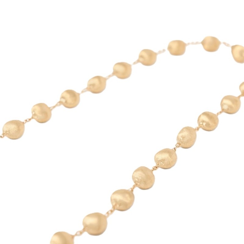 18K Africa Gold Bead Necklace