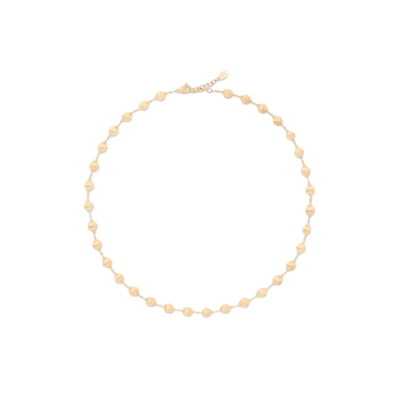 18K Africa Gold Bead Necklace