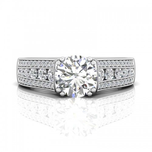 FlyerFit® 14K White Gold Encore Engagement Ring