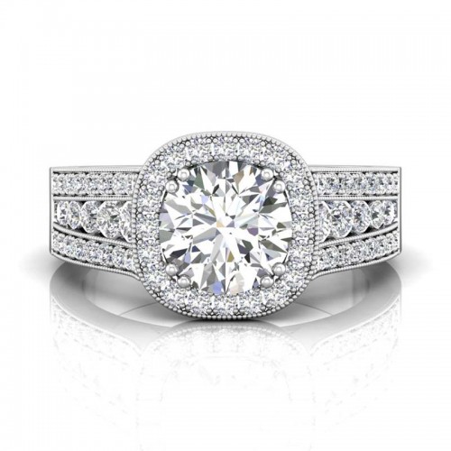 FlyerFit® 14K White Gold Encore Engagement Ring