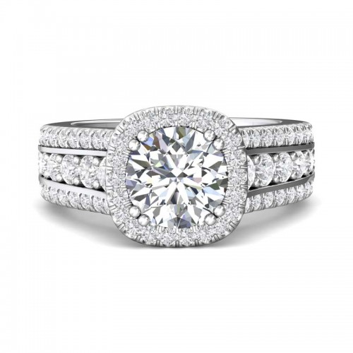 FlyerFit® 14K White Gold Encore Engagement Ring