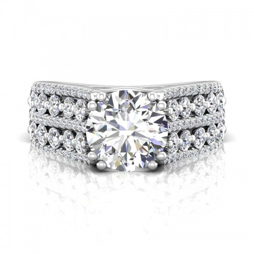 FlyerFit® 14K White Gold Encore Engagement Ring