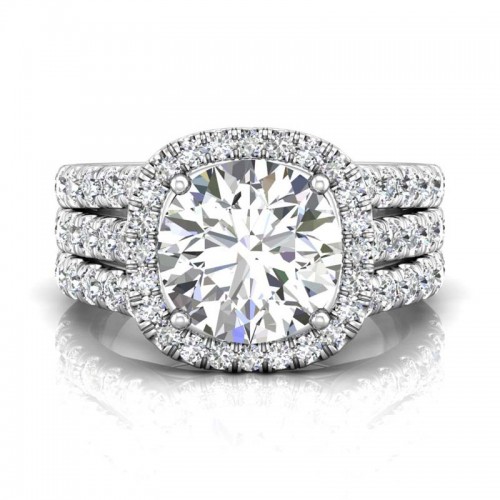 FlyerFit® 14K White Gold Encore Engagement Ring