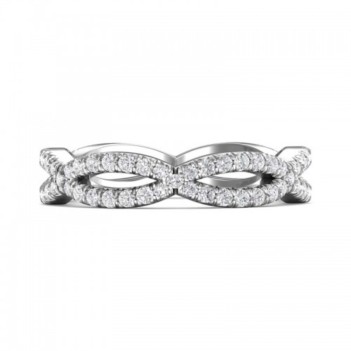 FlyerFit® 14K White Gold Stacker Wedding Band