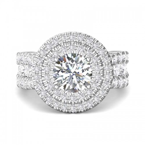 FlyerFit® 14K White Gold Encore Engagement Ring