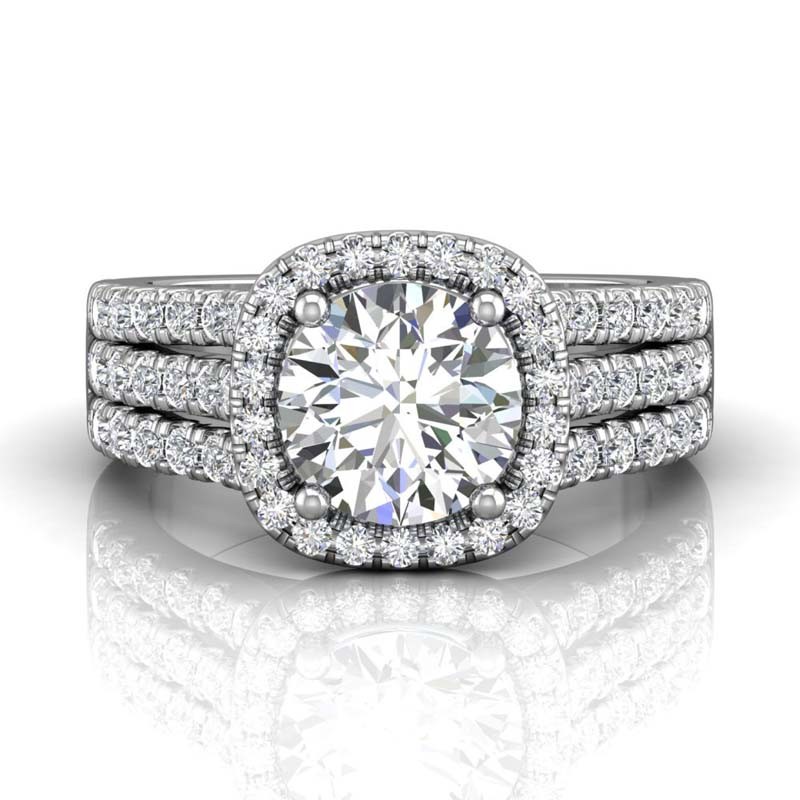 FlyerFit® 14K White Gold Encore Engagement Ring