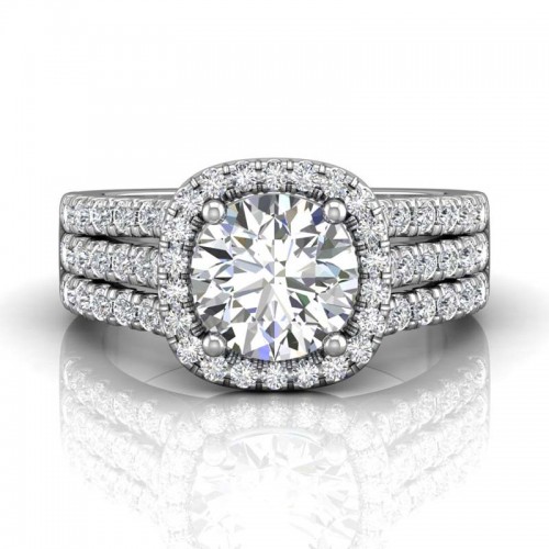FlyerFit® 14K White Gold Encore Engagement Ring