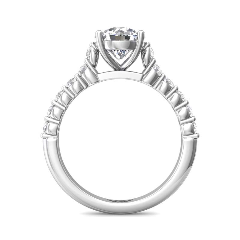 FlyerFit® 14K White Gold Channel/Shared Prong Engagement Ring