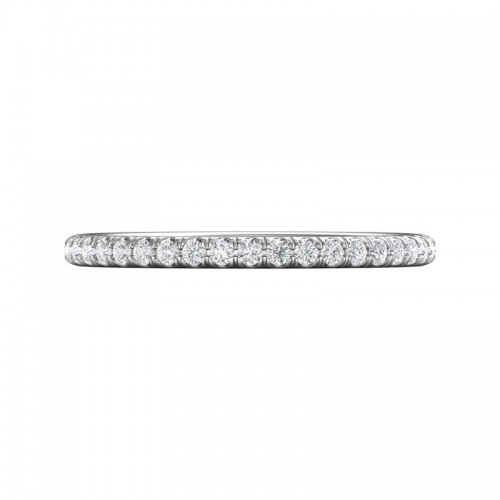 FlyerFit® 14K White Gold Eternity Wedding Band
