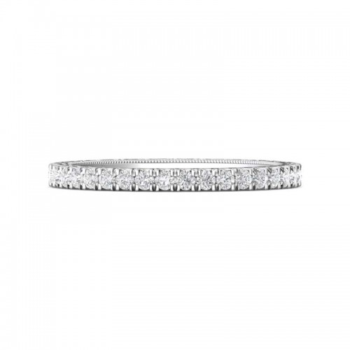 FlyerFit® 14K White Gold Vintage Wedding Band