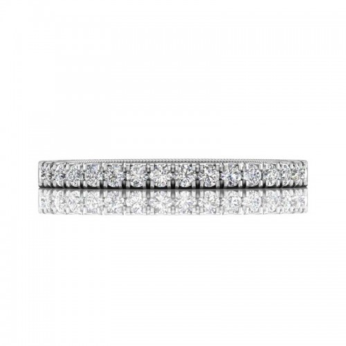 FlyerFit® 14K White Gold Vintage Wedding Band