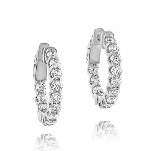 Diamond Hoop Earrings