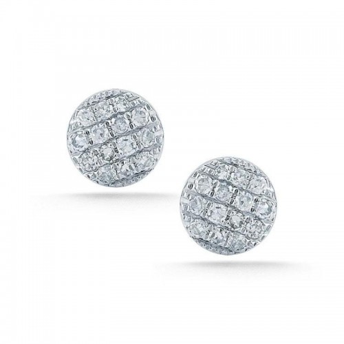 14k Diamond Mini Disc Studs By Dana Rebecca