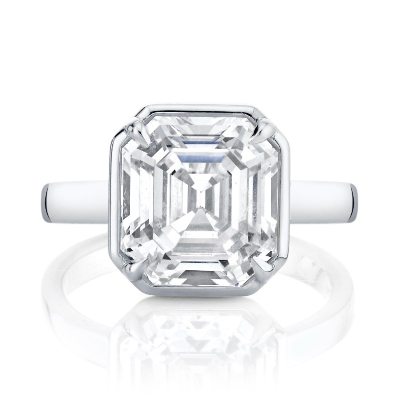 5.07 Carat Asscher Cut Diamond Ring
