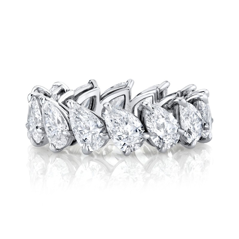Pear Diamond Eternity Band